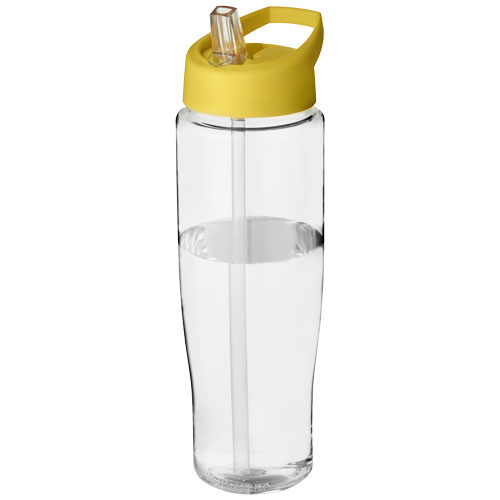 Bouteille sport publicitaire avec paille 700ml H2O Active® Translucide et Jaune